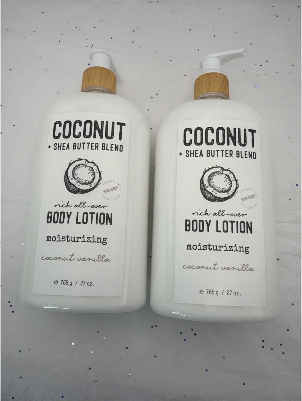Home & Body Coconut Shea Butter Lotion 2 Pack 27oz Coconut Vanilla Body Cream